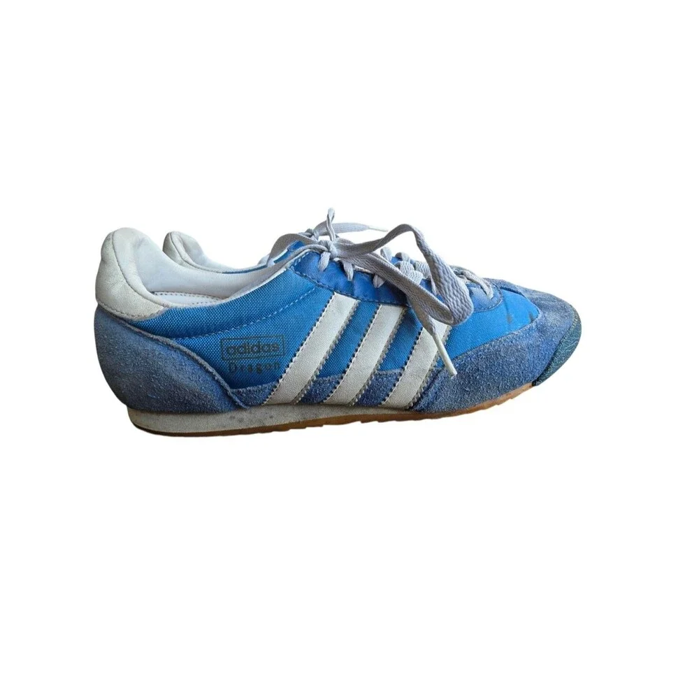 Adidas Dragon Blue White Suede Nylon Sneakers Men's Shoes 8.5 05/2004